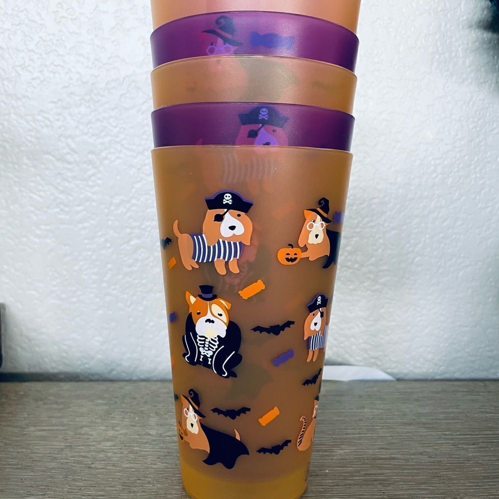 6-pc Halloween Dog Drinking Cups Tumblers Set